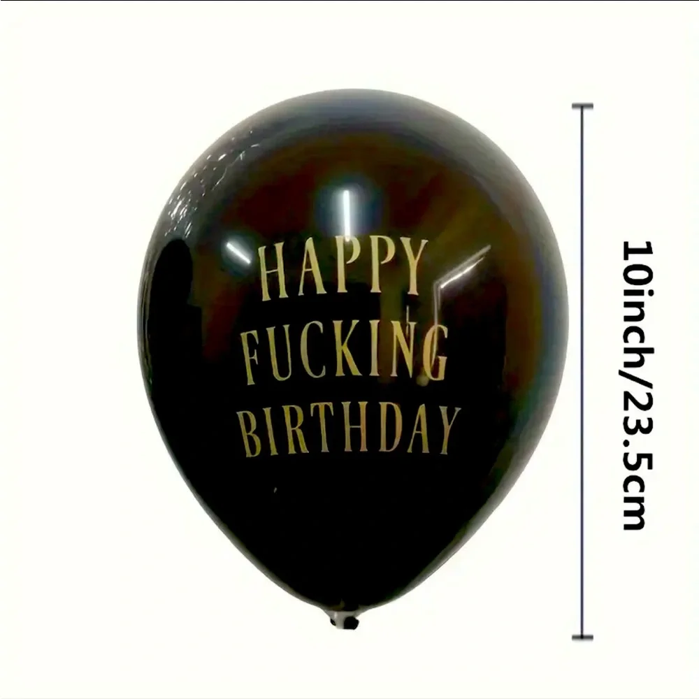 Funny Happy Birthday Balloons, 10 Piece